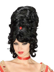 Go Go Dancer Costumes Accessories: Beehive Black Wig for Adults