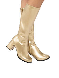 Go Go Dancer Costumes Accessories: Go Go Gold Boots for Adults