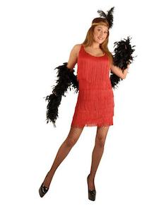 Red Fashion Flapper Costume for Adults