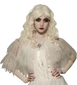 Flapper Costumes Accessories: White Witch Capelet for Adults