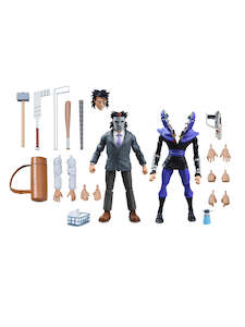 Costumes Starting With B: Business Suit Casey Jones & Split Foot Soldier 2 Pack - 7" Scale Action Figures - TMNT (Cartoon) - NECA Collectibles