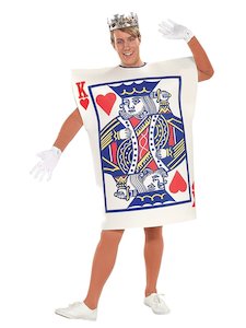 King Of Hearts Playing Card Costume for Adults