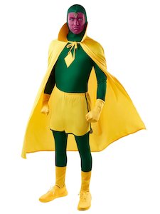 Costumes Starting With V: Vision Halloween Costume for Adults - Marvel Wandavision