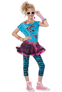 Costumes Starting With V: Valley Girl 80s Costume for Tweens