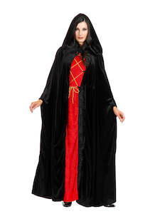 Costumes Starting With V: Velvet Hooded Cloak for Adults