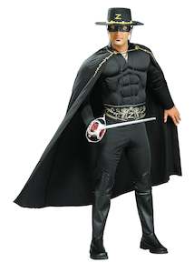 Zorro Deluxe Muscle Chest Costume for Adults - Zorro