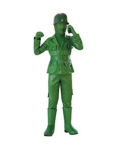 Costumes Starting With G: Green Army Man Costume for Kids