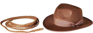 Indiana Jones Blister Hat and Whip for Kids - Indiana Jones