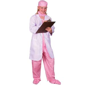 Costumes Starting With J: Junior Surgeon Doctor Pink Costume for Kids