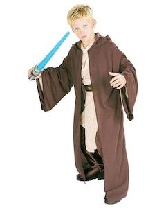 Costumes Starting With J: Jedi Deluxe Hooded Robe for Kids - Star Wars