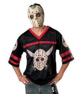 Costumes Starting With J: Jason Voorhees Hockey Jersey Costume for Adults - Friday the 13th