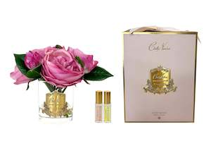 * DISCONTINUED * Cote Noire Premium Peonies & Rose Buds - Pink & Gold Badge - LS30