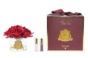 Côte Noire Perfumed Natural Touch 5 Roses LTD - Clear - Carmine Red - Burgundy Box - GMR90