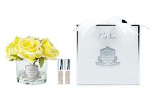 Perfumed Flowers: **NEW** Cote Noire Perfumed Natural Touch 5 Roses - Clear - Yellow- GMR68