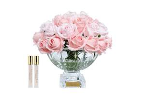 ** NEW ** Cote Noire Luxury Centrepiece 37 Rose Bud Bouquet - Mixed Pink - Gold …