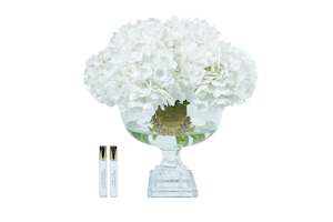 ** NEW ** Cote Noire Provence Hydrangea Bouquet - Large White & Gold