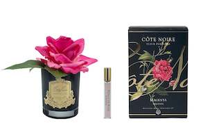 Cote Noire Perfumed Natural Touch Single Rose - Black - Magenta - GMRB07