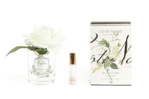 Côte Noire Perfumed Natural Touch Single Rose - Clear - White - GMR01