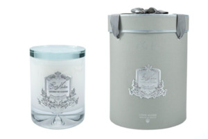 Limited Edition Candles: Crystal Glass Lid Triple Wick Grand Candle 2.5 kg WHITE VESSEL - Persian Lime & Tangerine - LCS022