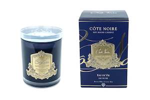 Cote Noire 450g Candle - Dark Vessel with Gold Badge  - Eau De Vie