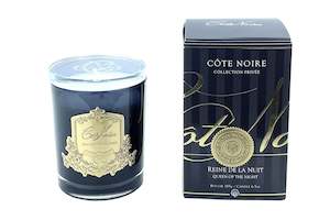 Cote Noire 185g Candle - Dark Vessel with Gold Badge - Queen of the Night