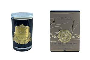 Cote Noire 75g Candle - Dark Vessel with Gold Lid - Salted Butter Caramel