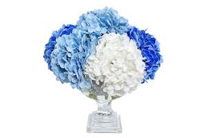 Cote Noire Provence Hydrangea Bouquet - Medium Mixed Blue & Silver