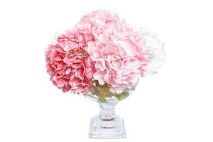 Provence Hydrangea Bouquet - Medium Mixed Pink & Gold