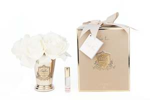 Cote Noire Seven Rose Bouquet - Champagne - Gold Goblet - SMC05