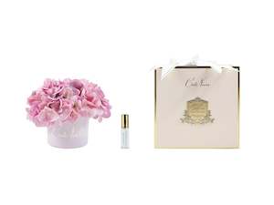 ** Clearance ** Cote Noire Perfumed Natural Touch Mauve Hydrangeas in pastel pink vase