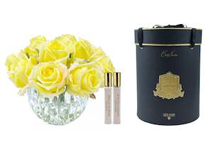 Cote Noire Luxury Round 13 Rose Bud Bouquet - Yellow - RRB08