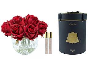 Cote Noire Luxury Round 13 Rose Bud Bouquet - Red - RRB04