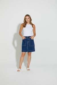 NEW LONDON Hatfield Denim Skirt