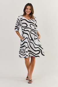 NATURALS GA526 A Line Ribbon Dress