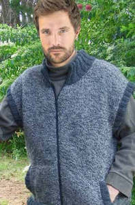 Yarn wholesaling: Mens Zipped Vest | Design P190