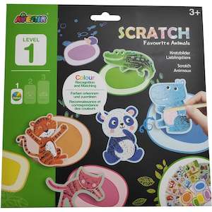 Colouring Drawing: Animal Scratch ABC