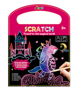 Colouring Drawing: Avenir Scratch Book Unicorns