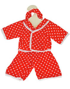 Hopscotch Dolls Pj's Red & White