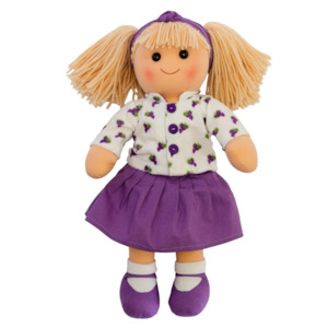 Rag Doll Purple & White 35cm