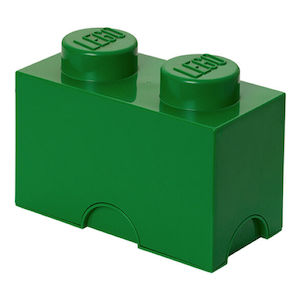 Lego Storage Brick 2 Dark Green