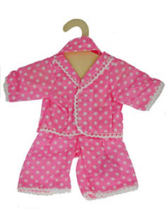 Hopscotch Doll PJ's Pink and White