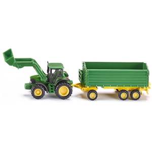 Vehicles: Siku John Deere Front Loader and Trailer 1:87 1843