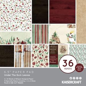 Kaisercraft : PP1077. - Under the gum Leaves 6.5 Paper Pad