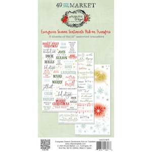 Sentiments Rub Ons : Evergreen Season - (49&Market)