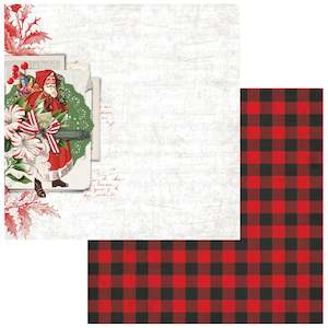 Artist supply: Yuletide Abundance 12x12 paper : Evergreen Season - (49&Market)