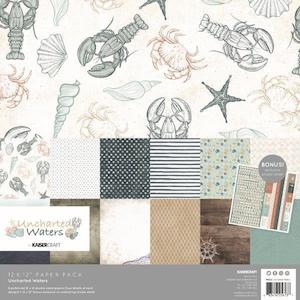 Kaisercraft : PK613 - Uncharted Waters Paper Pack with Bonus Sticker Sheet