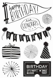 Artist supply: Kaisercraft : CS376 - Oh Happy Day! Clear Stamp