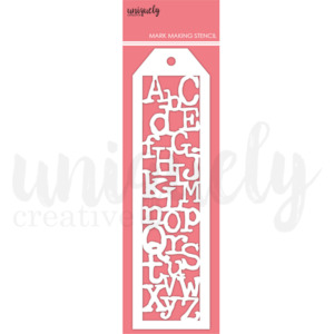 UCMM1748 Grungy Alphabet Mini Stencil (Mind over Matter)