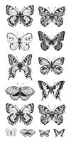 Artist supply: ST915 : Clear Stickers Butterflies