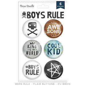 Coco Vanilla : CV-BR015 - Boys Rule   œFlair Buttons �